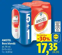 Lidl Amstel bere blondă Ofertă