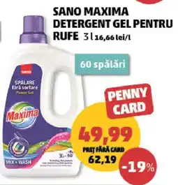 Penny Sano Maxima detergent gel pentru rufe Ofertă