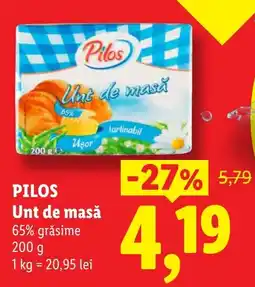 Lidl Pilos unt de masă Ofertă