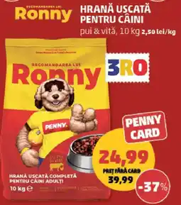Penny ronny hrană uscată pentru câini pui & vită Ofertă