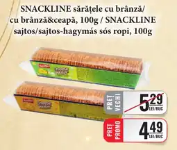 CBA Snackline sărățele cu brânză cu brânză&ceapă Ofertă