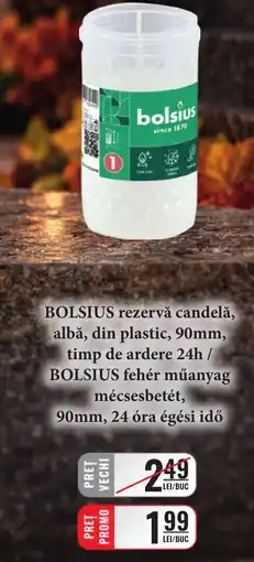 CBA Bolsius rezervă candelă Ofertă