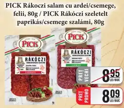 CBA Pick rakoczi salam cu ardei/csemege, felii Ofertă