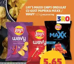 Penny Lay's maxx chips ondulat cu gust paprika maxx / wavy Ofertă