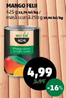 Penny Mei Tai Asia Mango Slices Ofertă