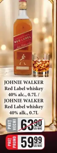CBA Johnnie Walker red label whiskey Ofertă