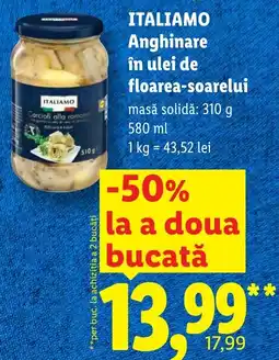 Lidl Italiamo anghinare în ulei de floarea-soarelui Ofertă