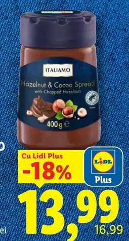 Lidl Italiamo hazelnut & cocoa spread Ofertă