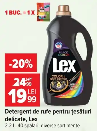 Detergent de rufe pentru țesături delicate