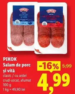 Lidl Pikok salam de porc și vită Ofertă