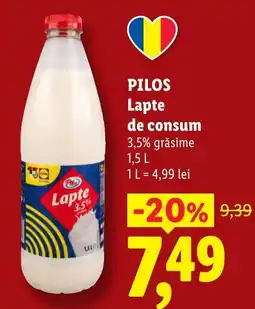 Lidl Pilos lapte de consum Ofertă