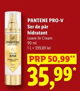 Lidl Pantene pro-v ser de păr hidratant Ofertă
