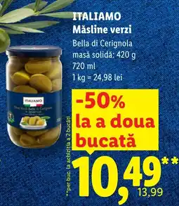 Lidl Itali amo măsline verzi Ofertă