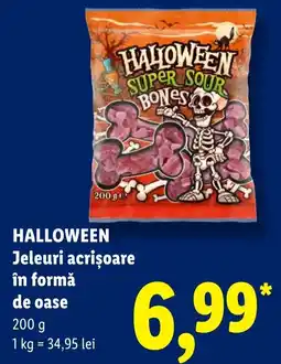Lidl Halloween Jeleuri acrișoare în formă de oase Ofertă
