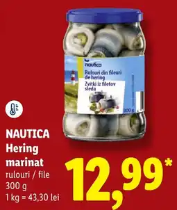 Lidl Nautica hering marinat rulouri / file Ofertă
