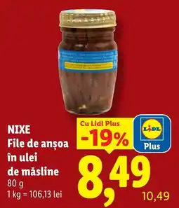 Lidl Nixe file de anșoa în ulei de măsline Ofertă