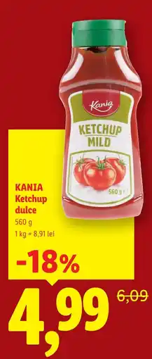 Lidl Kania ketchup dulce Ofertă