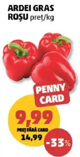 Penny Penny Card Ardei Gras Roșu Ofertă