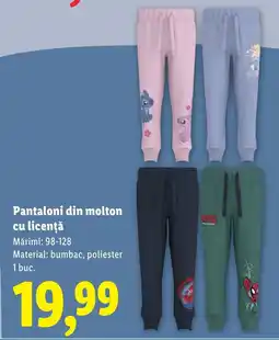 Lidl Pantaloni din molton cu licență Ofertă