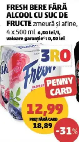 Penny Fresh bere fără alcool cu suc de fructe Ofertă