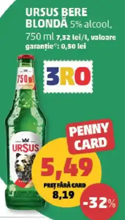Penny Ursus bere blondă Ofertă