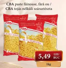 CBA Cba paste fainoase, fără ou / cba tojás nélküli száraztészta Ofertă