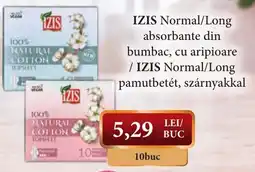 CBA Izis normal/long absorbante din bumbac cu aripioare / izis normal/long pamutetet szarnyakkal Ofertă