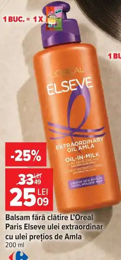 Carrefour L'oreal paris elseve balsam fără clătire Ofertă