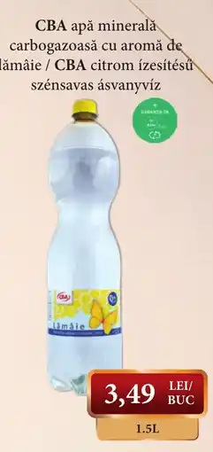 CBA Cba apa minerala carbogazoasa cu aromă de lămâie Ofertă