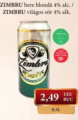 CBA Zimbru bere blondă Ofertă