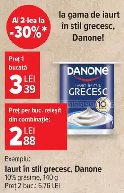Carrefour Danone iaurt în stil grecesc Ofertă