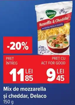Carrefour Delaco mix de mozzarella si cheddar Ofertă
