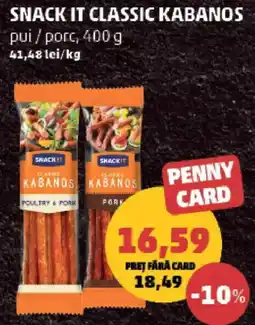 Penny Snack It classic kabanos Ofertă