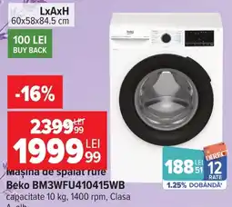 Carrefour Beko mașina de spălat rufe Ofertă