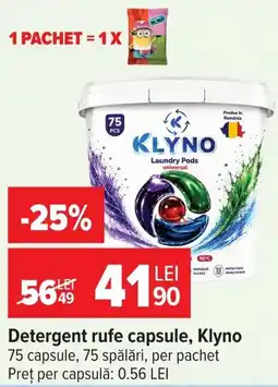 Carrefour Klyno detergent rufe capsule Ofertă