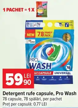 Carrefour Pro Wash detergent rufe capsule Ofertă