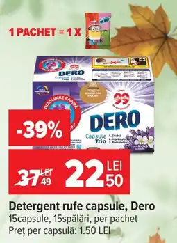 Carrefour Dero detergent rufe capsule Ofertă