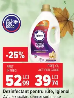Carrefour Igienol dezinfecțant pentru rufe Ofertă