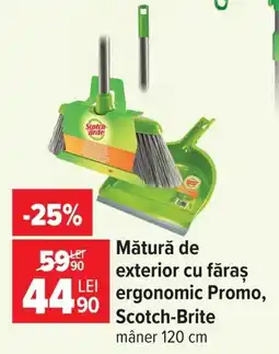 Carrefour Scotch-Brite mătură de exterior cu făraș ergonomic promo Ofertă
