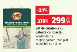 Carrefour Scotch-Brite hands-free mop with compact bucket Ofertă