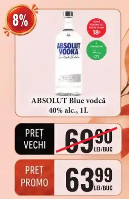 CBA Absolut blue vodca Ofertă