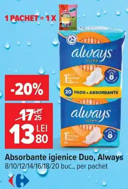 Carrefour Absorbante igienice Duo Ofertă