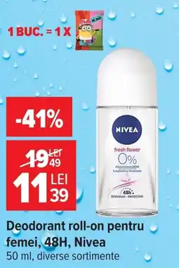 Carrefour Nivea deodorant roll-on pentru femei Ofertă