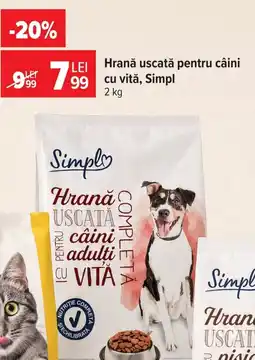Carrefour Market Simpl hrană uscată pentru câini cu vită Ofertă