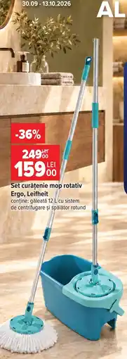 Carrefour Ergo, Leifheit set curățenie mop rotativ Ofertă