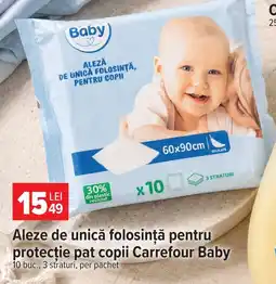 Carrefour Market Carrefour Baby aleze de unică folosință pentru protecție pat copii Ofertă