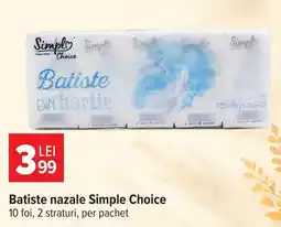 Carrefour Market Simple Choice Batiste nazale Ofertă