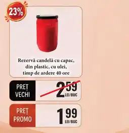 CBA Rezervă candelă cu capac Ofertă