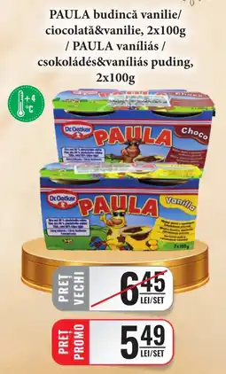 CBA Paula budincă vanilie/cioccolată&vanilie Ofertă