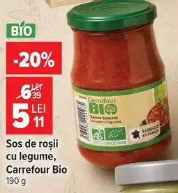 Carrefour Sos de roşii cu legume, Carrefour Bio Ofertă